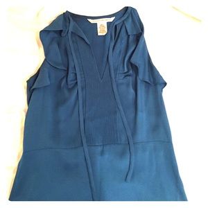 DVF blue silk top