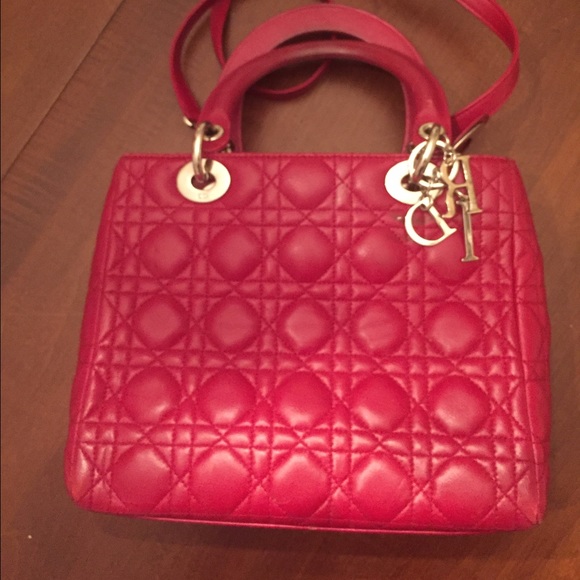Christian Dior lady Dior red cannage