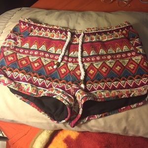 colorful patterned comfy shorts