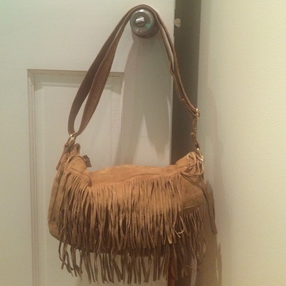 NWT Steve Madden brown fringe messenger bag