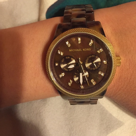 tortoise Michael Kors watch