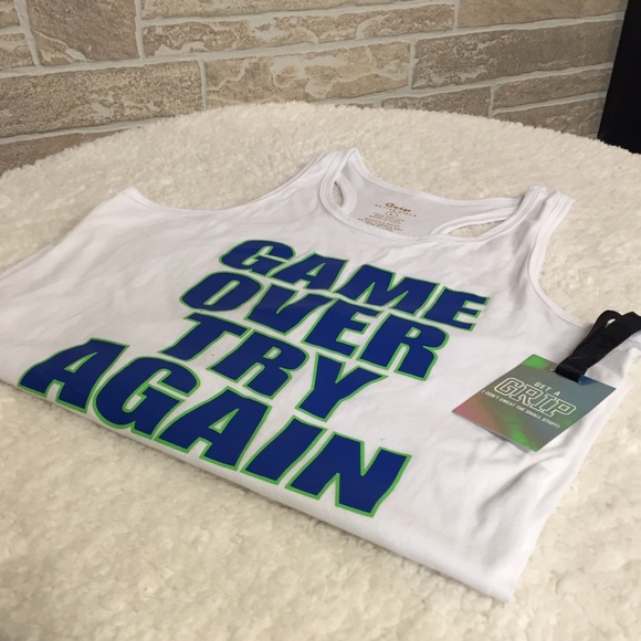 "Game Over Try Again" Tank Top - Picture 2 of 4