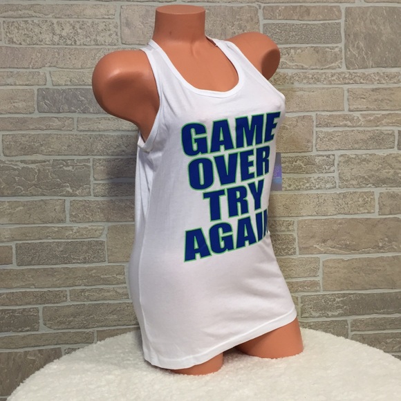 "Game Over Try Again" Tank Top - Picture 3 of 4