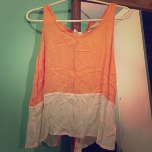Forever 21 Orange and White tank top