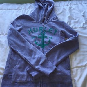 hurley zip up hoodie