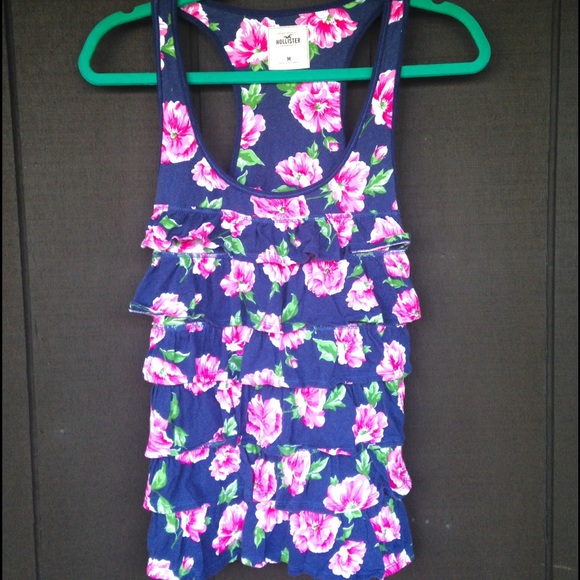 Hollister floral racerback tank