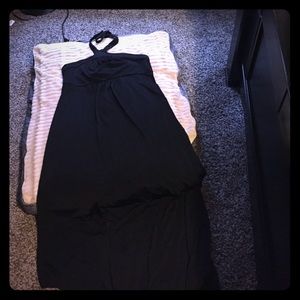Long Black halter top dress