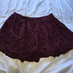 maroon heather skirt