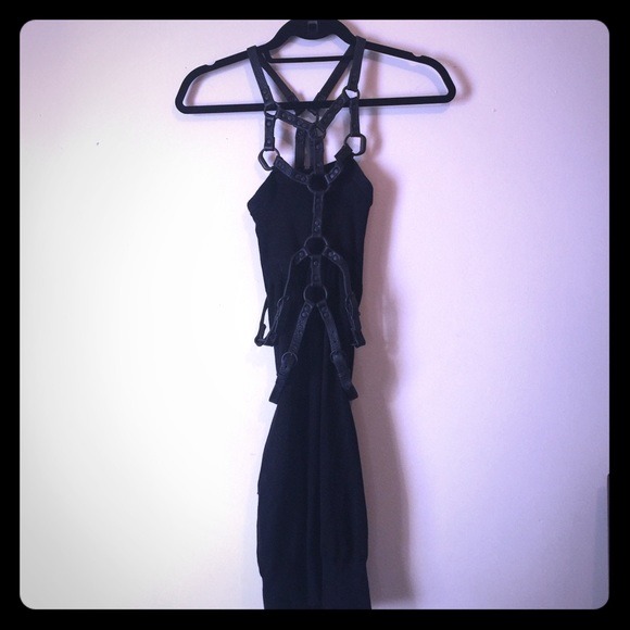 All Saints Dresses & Skirts - Uk8 US4  All Saints leather harness sweater dress.