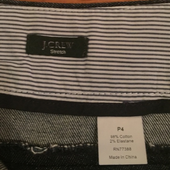 Dark denim J Crew stretch pencil skirt - Picture 3 of 5