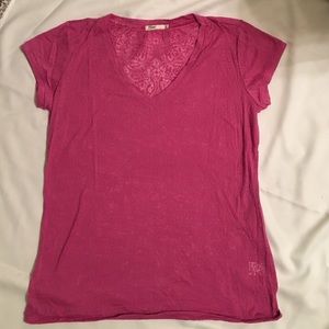 Silver Jeans Co. Raspberry Burnout T-Shirt