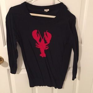 J. Crew lobster crew neck sweater