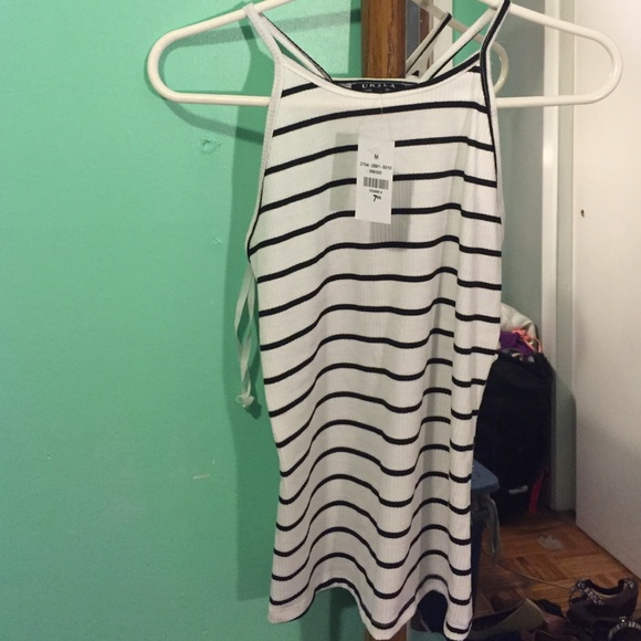 Black and white tank top