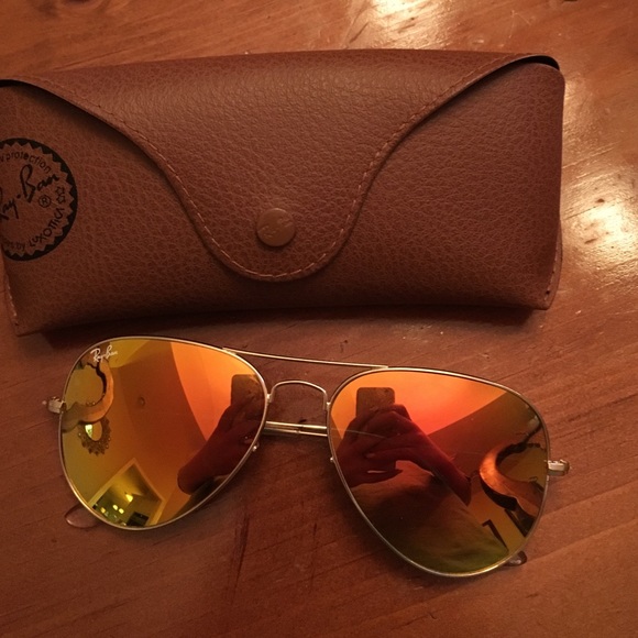 Orange/Gold Ray-Ban Flash Lenses!!!