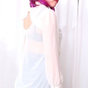 Tops - 💙SALE❤️ Ivory Chiffon Blouse Tops - 💙SALE❤️ Ivory Chiffon Blouse