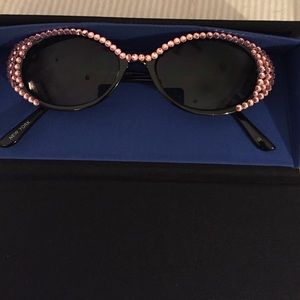 Pink Swarovski crystal sunglasses