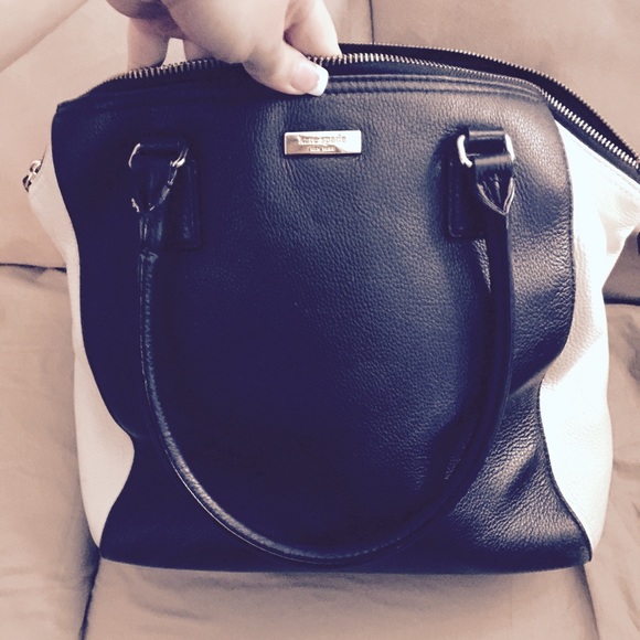Black and cream Kate spade purse