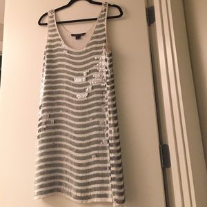 French Connection striped sequin tank dress
