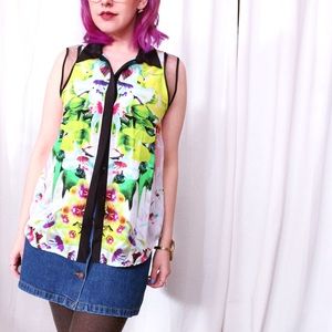 Prabal Gurung for Target Tops - HALF OFF SALE | Tropical Print Prabal Blouse Prabal Gurung for Target Tops - HALF OFF SALE | Tropical Print Prabal Blouse