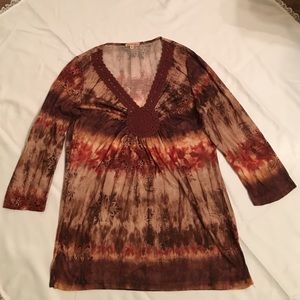 Cha Cha Vente Beautiful Brown Top