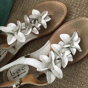 Born white sandals, size 9