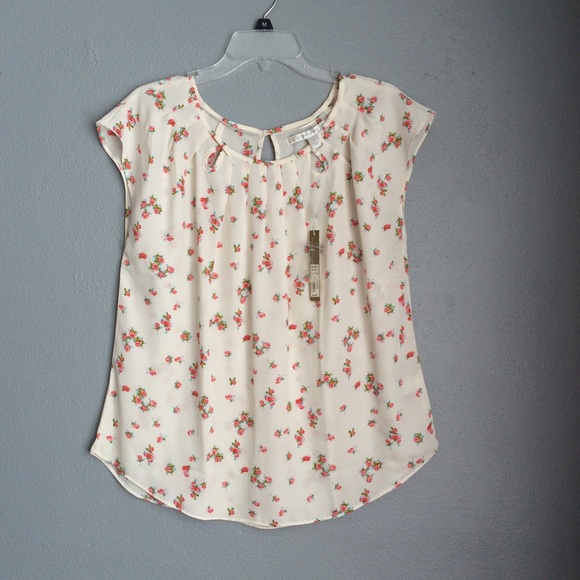 LC Lauren Conrad Pleat Neck Blouse