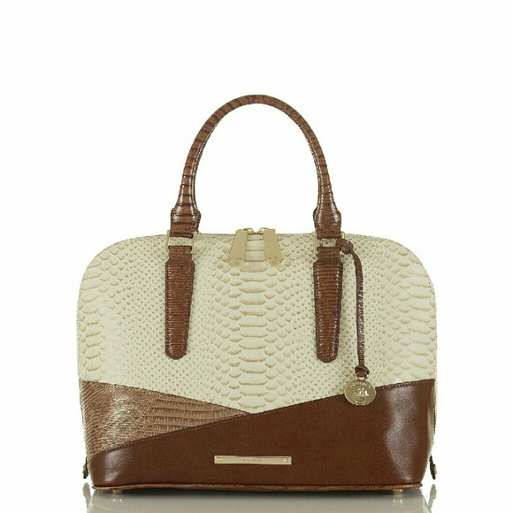 Brahmin Vivian Dome Satchel Creme Libra NWT