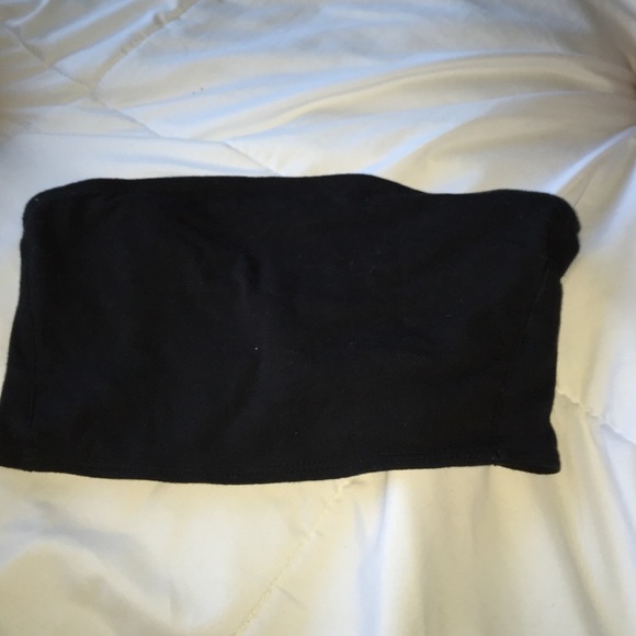 black criss cross backed bandeau