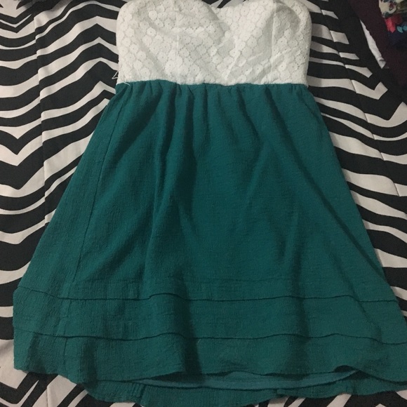 Simple Teal and White Dress