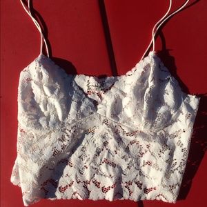 Free people white lacey bralette