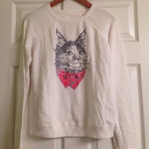 Hollister Graphic Sweater, White, Small.