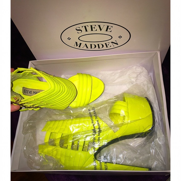 Steve Madden Neon Yellow Heels