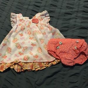 Matilda Jane dress, matching bloomer- size 12-18M