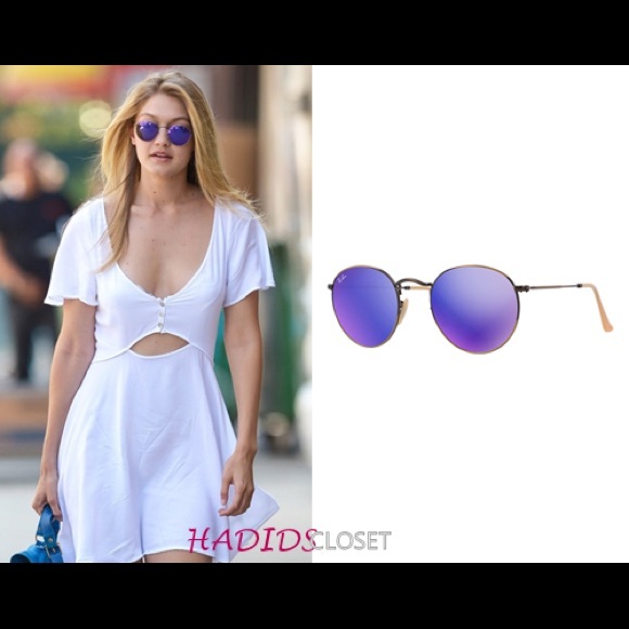 SOLD🚫🚫🚫✨RAY-BAN VIOLET ROUND FLASH LENSES✨ - Picture 3 of 3