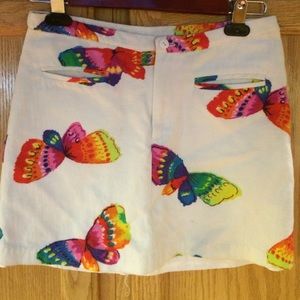 Betsey Johnson butterfly mini skirt size S