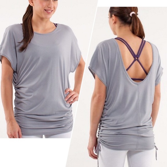 #SOLD#Lululemon Power Dance Tee Dark Gray 8 - Picture 1 of 4