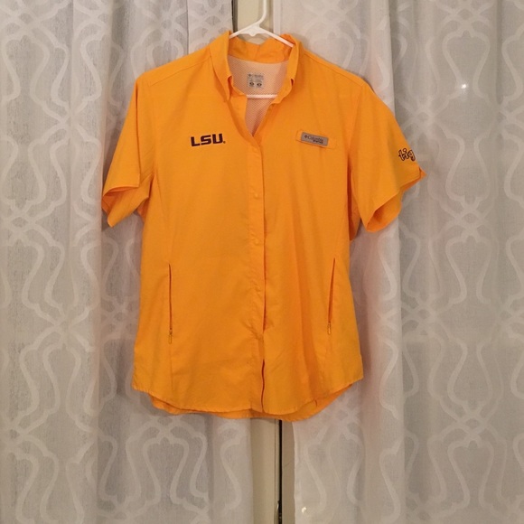 Women's LSU Columbia fishing shirt