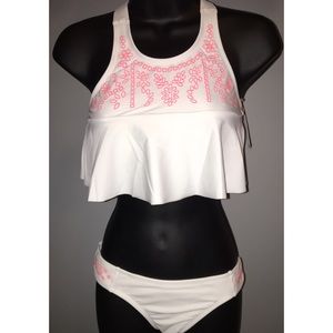 White and Pink Bikini