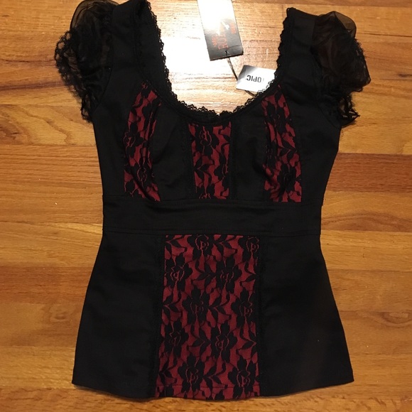 Black and red blouse