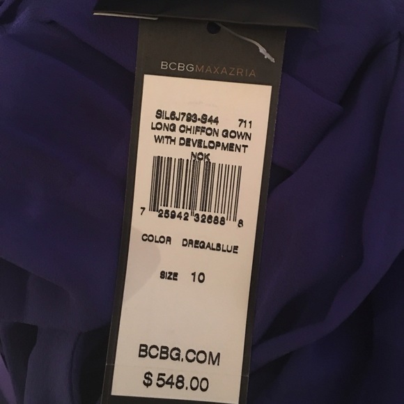 BCBG maxazria Long chiffon gown with development - Picture 3 of 4