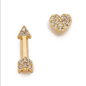 Kate Spade New York Love List Heart Arrow Earrings