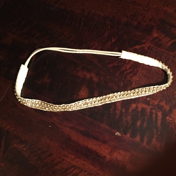 J. Crew sparkling rose gold colored headband