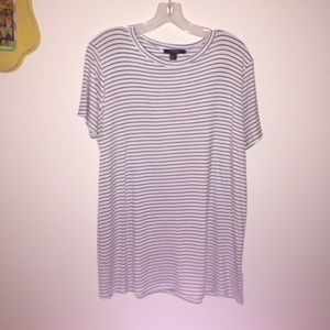 Forever 21 black and white striped tshirt dress