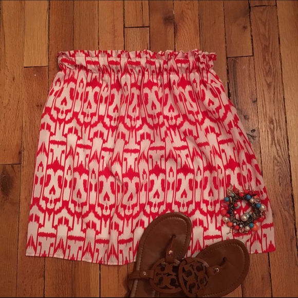 Orange and White Skirt