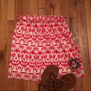 Orange and White Skirt