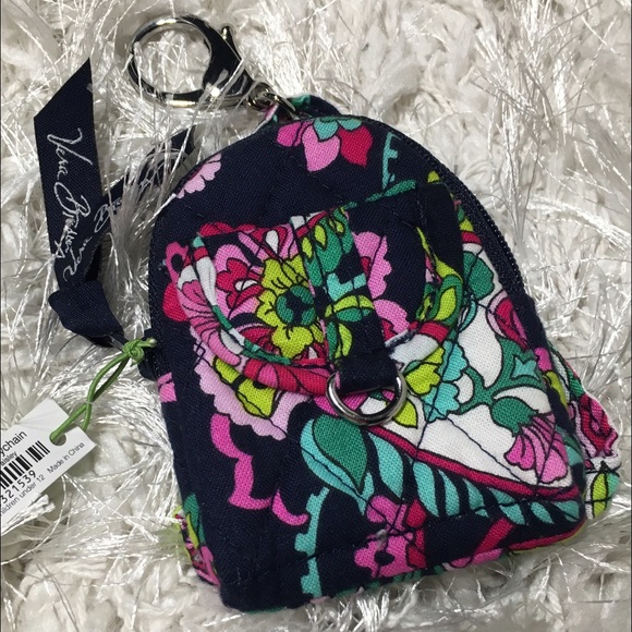 vera bradley mini backpack keychain