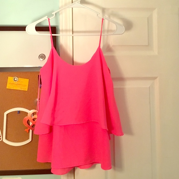 Pink Spaghetti strap blouse