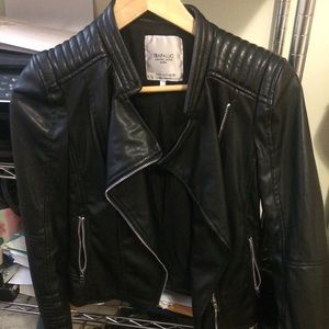 Zara black leather jacket