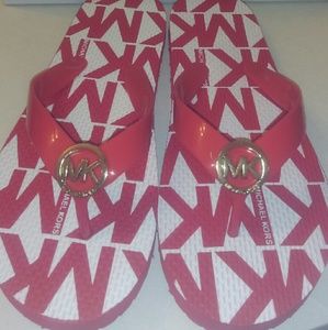 Michael Kors Girls Flip Flops Size 3