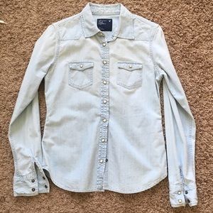Button down denim shirt